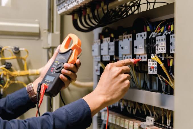 Electrical project planning materials arranged for a service consultation